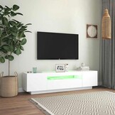 TV-meubel met LED, Wit - 160x35x40 cm - 35% Korting