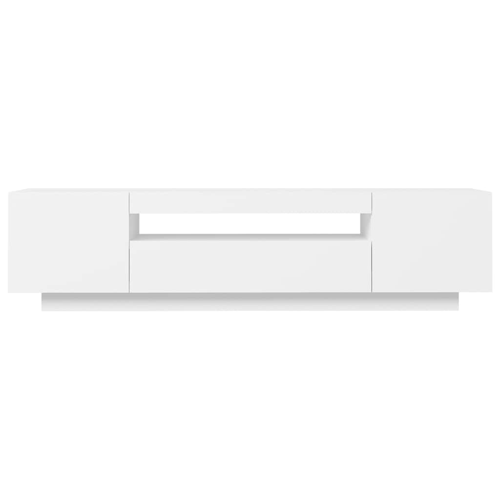 TV-meubel met LED, Wit - 160x35x40 cm - 35% Korting