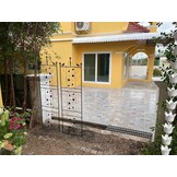 unho Trellis van metaal, set van 2, roestvrije klimhulp voor klimplanten, 195 x 50 cm, hekwerk tuin, tuindecoratie, zwart
