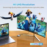 USB C naar HDMI multiport adapter, USB Type-C naar HDMI 4K / USB 3.0 &USB-C PD sneloplaadpoort, digitale AV-adapter voor MacBook/MacBook Pro/air/Galaxy S8/S9 (compatibel Thunderbolt 3)