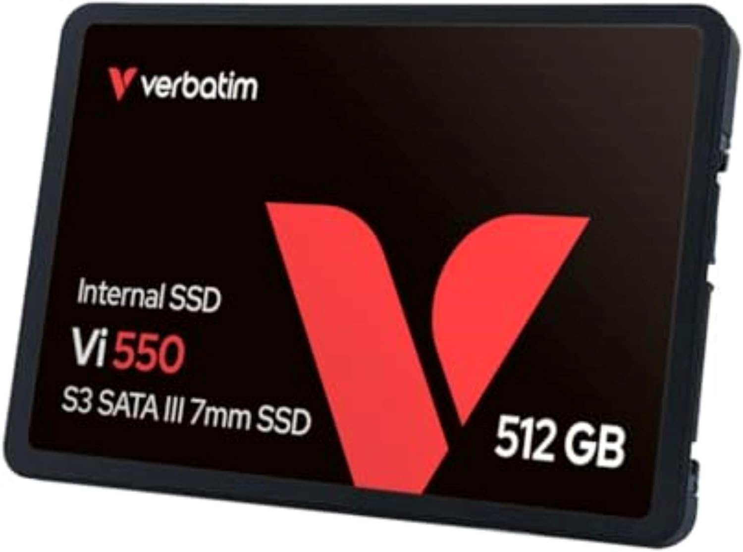 Verbatim Vi550 S3 SSD - 512 GB 2,5", interne Solid State Drive met 3D NAND-technologie, zwart