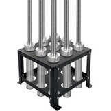 9 bar Olympische Barbell verticale vloerstandaard opbergrek, olympische barbell opslagstandaard, heavy duty verticale barbellhouder standaard