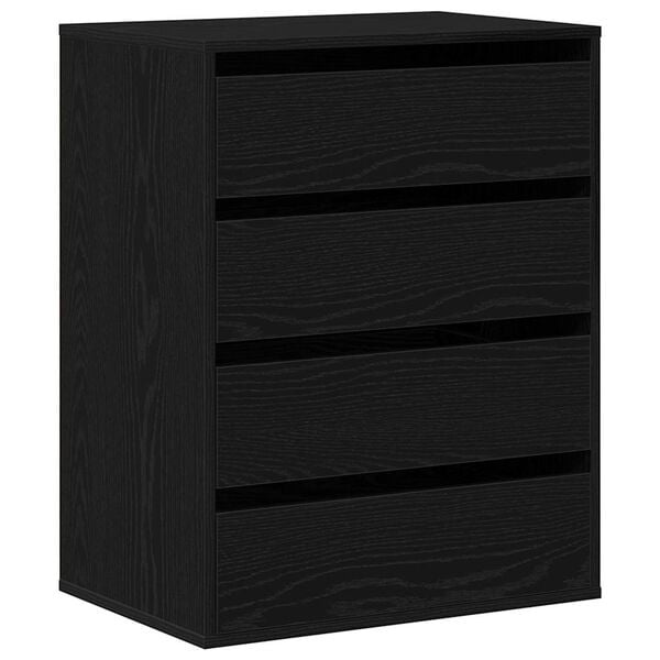 vidaXL Ladekast met lade Zwart eiken 60 x 41 x 76 cm Bewerkt hout