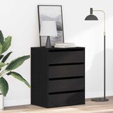 vidaXL Ladekast met lade Zwart eiken 60 x 41 x 76 cm Bewerkt hout