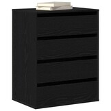 vidaXL Ladekast met lade Zwart eiken 60 x 41 x 76 cm Bewerkt hout