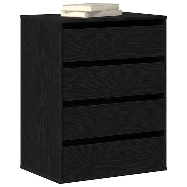vidaXL Ladekast met lade Zwart eiken 60 x 41 x 76 cm Bewerkt hout