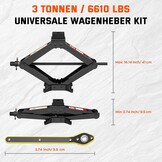 IMAYCC 3T Autokrik / Schaar Krik - 3000 kg Capaciteit, Universeel, Compact en Robuust