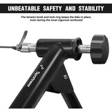 Sportneer Turbo Trainer, vloeibare fietstrainer, stalen fietsstandaard met geluidsreductiewiel voor indoor fietstrainer