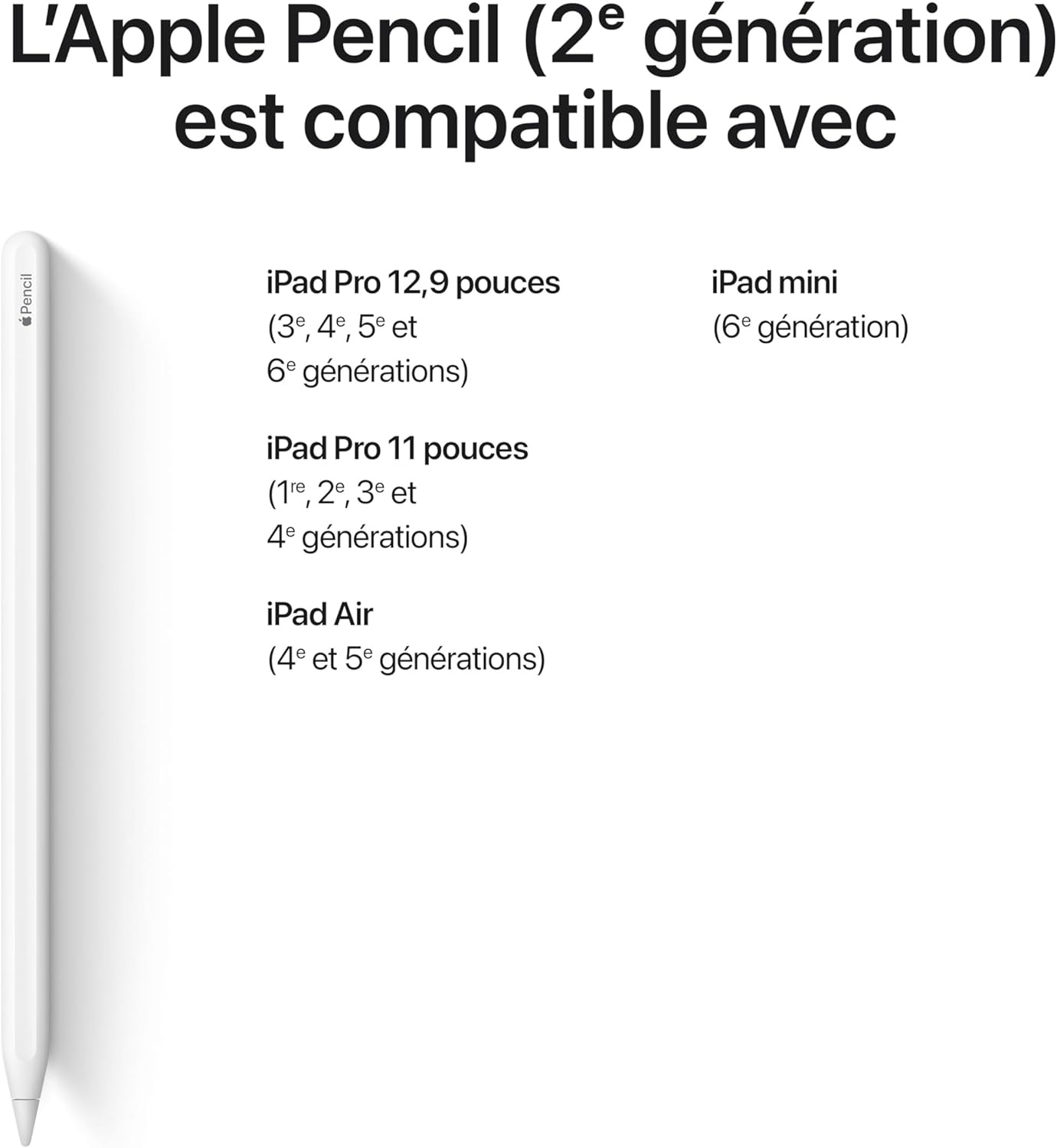 Apple Pencil (2e Generatie) - Wit