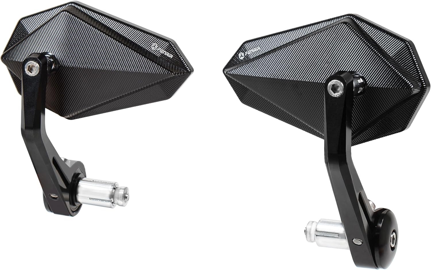 FENRIR Motorfiets Spiegels Stuurspiegel Achteruitkijkspiegel Motorfietsen zwart CNC Aluminium profiel Ontspiegeld Naked Bike Sport Scrambler voor Honda Suzuki Kawasaki Yamaha ducati BMW Aprilia Vespa