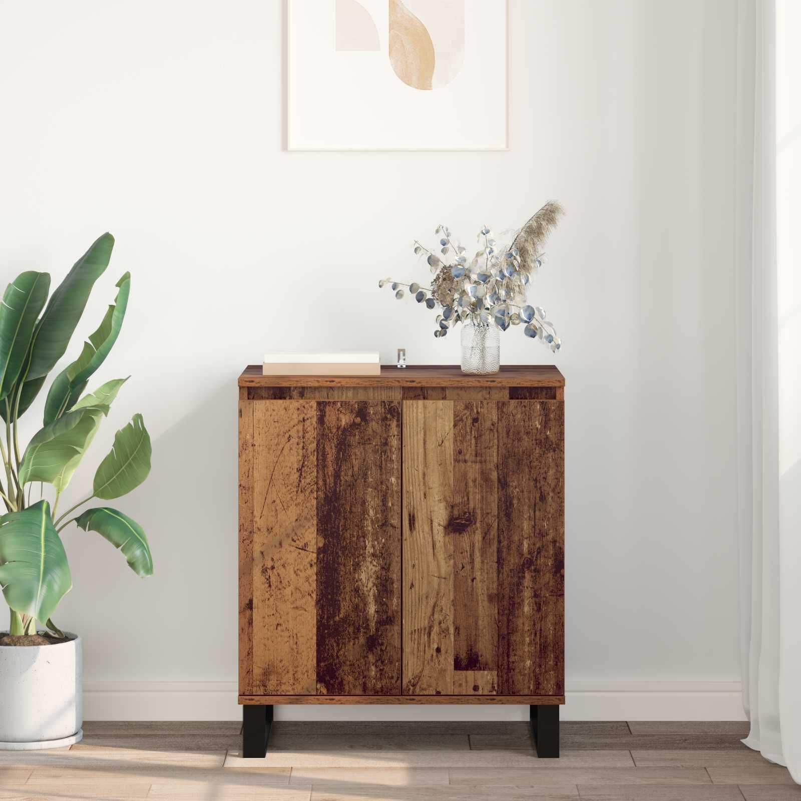 vidaXL Dressoir Oud Hout 60 x 35 x 70 cm Bewerkt hout