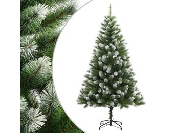 vidaXL Kunstkerstboom met scharnieren en sneeuw 150 cm
