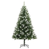 vidaXL Kunstkerstboom met scharnieren en sneeuw 150 cm
