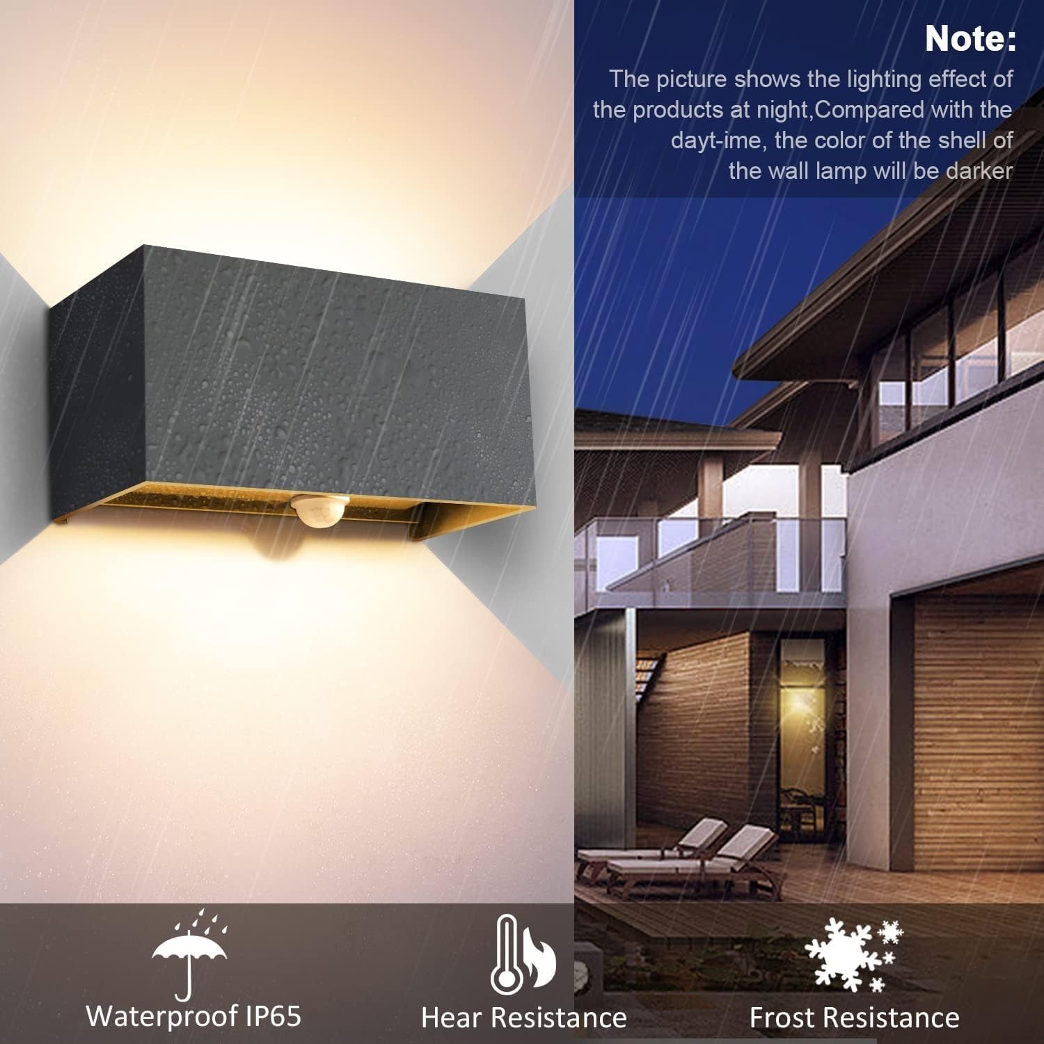 4x LED Wandlamp Grijs 20W Warm Wit 3000K IP65 - 76% Korting