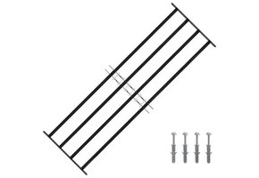 vidaXL Raamrooster Zwart 175x60cm - Gepoedercoat Staal (34% Korting)
