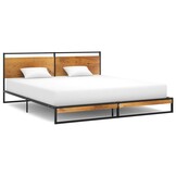 VidaXL Bedframe Metaal Zwart 180x200 cm - 35% Korting