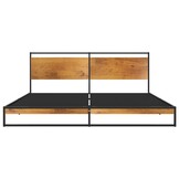 VidaXL Bedframe Metaal Zwart 180x200 cm - 35% Korting