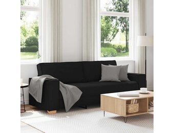 vidaXL 3-zitsbank Zwart 180 cm Stof
