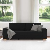 vidaXL 3-zitsbank Zwart 180 cm Stof