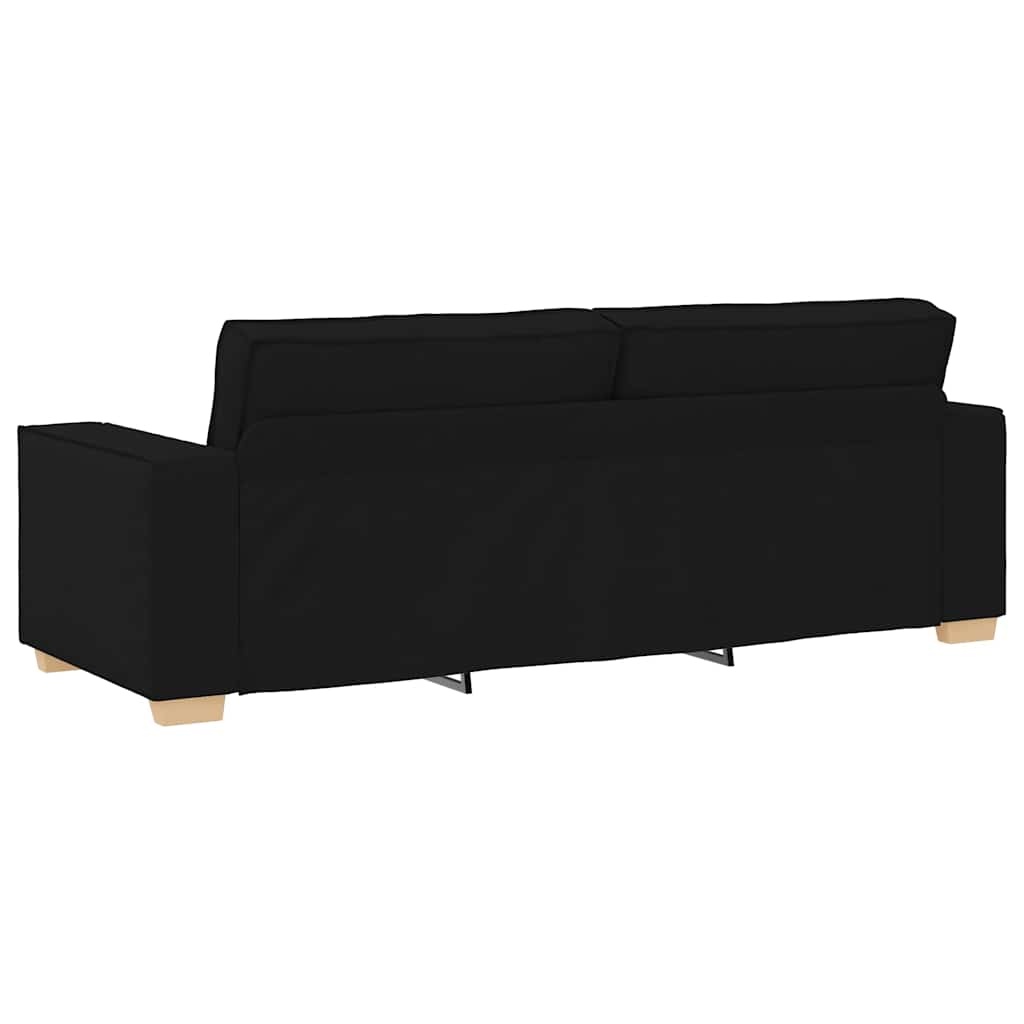vidaXL 3-zitsbank Zwart 180 cm Stof