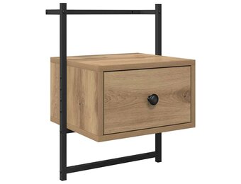 vidaXL Nachtkastje met lade Artisan Eiken 35 x 30 x 51 cm Bewerkt hout