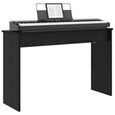 vidaXL Keyboardstand Zwart Eiken 100 x 32 x 64 cm Bewerkt hout