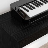 vidaXL Keyboardstand Zwart Eiken 100 x 32 x 64 cm Bewerkt hout