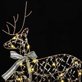 vidaXL LED Rendieren met 60 LED 3 pcs Warmwit PET