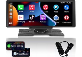 Draagbare Autoradio met 9.3" HD Touchscreen & Draadloze CarPlay/Android Auto - 34% Korting