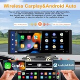 Podofo Draagbare Autoradio 9.3 Inch IPS Touchscreen met Apple CarPlay & Android Auto
