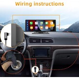 Podofo Draagbare Autoradio 9.3 Inch IPS Touchscreen met Apple CarPlay & Android Auto