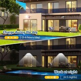 JESLED Solar Bewegingssensor Buitenlamp 90 LED 2600mAh USB Laadbaar - 1 Stuk