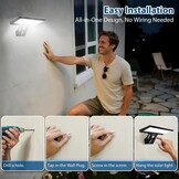 JESLED Solar Bewegingssensor Buitenlamp 90 LED 2600mAh USB Laadbaar - 1 Stuk