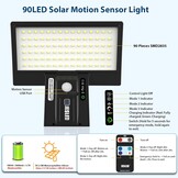 JESLED Solar Bewegingssensor Buitenlamp 90 LED 2600mAh USB Laadbaar - 1 Stuk