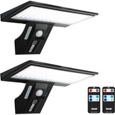 JESLED Solar Bewegingssensor Buitenlamp 90 LED 2600mAh USB Laadbaar - 1 Stuk