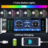 Podofo 1-DIN Autoradio met 5.1 Inch IPS Touchscreen, Bluetooth, Handsfree, RDS, FM en 4 USB Poorten