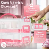 Flexzion Taartdoos Roze voor 24 Cupcakes of 1 grote Taart, 2 Lagen