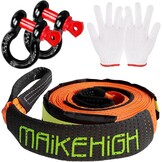 Sleepkabel Off-Road 10T - 5M, Oranje met Handschoenen & Sluitingen