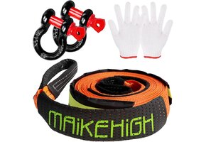 Sleepkabel Off-Road 10T - 5M, Oranje met Handschoenen & Sluitingen