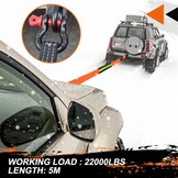 Sleepkabel Off-Road 10T - 5M, Oranje met Handschoenen & Sluitingen