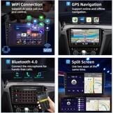 Podofo Dubbel DIN Autoradio met GPS, Bluetooth en 9 Inch Android Scherm