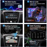 Podofo Dubbel DIN Autoradio met GPS, Bluetooth en 9 Inch Android Scherm