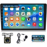 Podofo Dubbel DIN Autoradio met GPS, Bluetooth en 9 Inch Android Scherm
