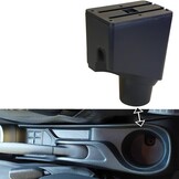 Armsteun Voor Toyota Yaris 2015-2021 Armleuningen Auto Centre Console Interieur Opbergdoos Armsteun Dual Compartimenten Zacht Leer - Maat Black with White