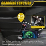 Armsteun Voor Toyota Yaris 2015-2021 Armleuningen Auto Centre Console Interieur Opbergdoos Armsteun Dual Compartimenten Zacht Leer - Maat Black with White