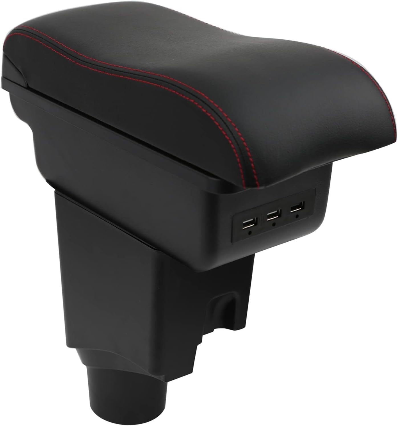 Armsteun Voor Toyota Yaris 2015-2021 Armleuningen Auto Centre Console Interieur Opbergdoos Armsteun Dual Compartimenten Zacht Leer - Maat Black with White