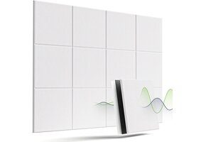 12 Akoestische Panelen 30x30x1cm Zelfklevend - Studio/Kantoor