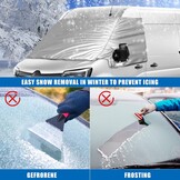 Omslaghoes voor voorruit, vervanging voor Renault Master 2010-2023, vervanging voor Opel Movano 2010-2023, autovoorruitafdekking, vervanging voor Nissan NV400, 600D luxe zonwering