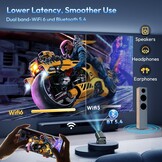 Draagbare mini-beamer XGODY Gimbal5 Mini smart Android 11 HD-projector, ondersteunt 1080p 4K WiFi6 BT, thuisbioscoop, videoprojector met 180° draaibare standaard, autokeystone voor Android, iOS, mat