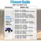 Remklauw achter met voeringen voor Yamaha Raptor 700 YFM700 2006-2012 met Remblokken